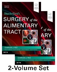 Shackelford's Surgery of the Alimentary Tract