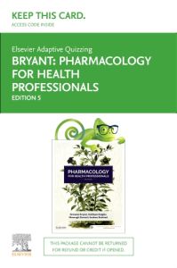 Elsevier Adaptive Quizzing for Pharmacology for Health Professionals 5th edition Access Card